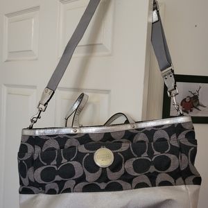 Coach Denim Silver Large Bag, Diaper Bag